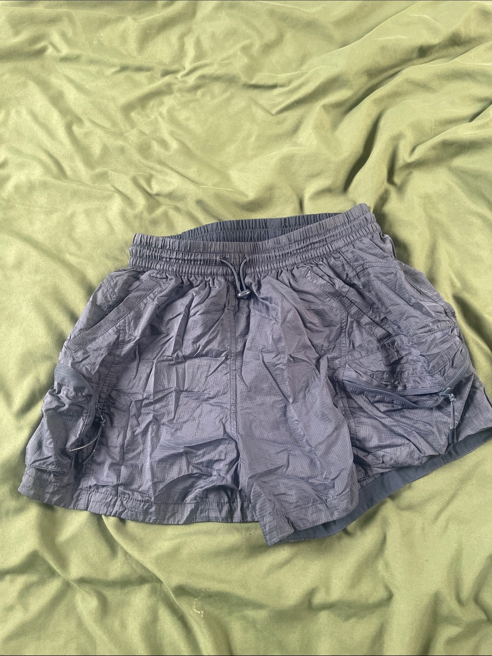 Outdoor voices Navy Blue Women’s hiking Shorts with zippered pockets